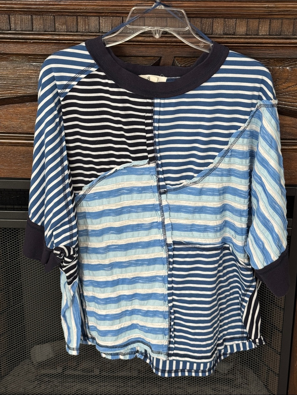 Blue Velvet Dolman Sleeve Top